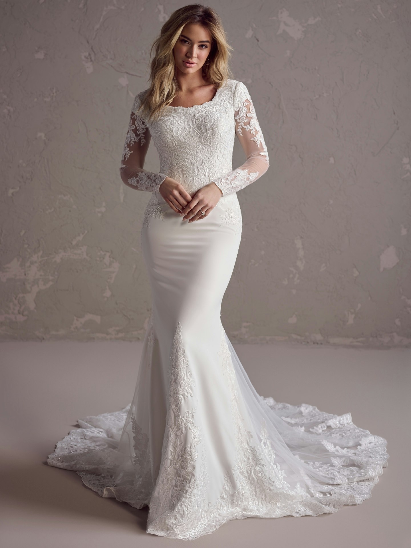 Rebecca Ingram Felicia Leigh Fit and Flare Wedding Dress 24RK147C01 Alt50 AI